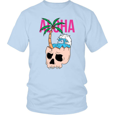 Aloha skull wave aloha skull wave district unisex shirt - HISHYPE