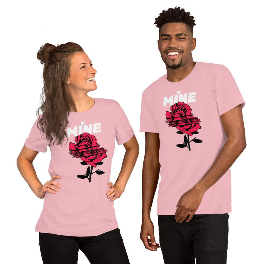 Be mine glitch rose short-sleeve unisex t-shirt - HISHYPE
