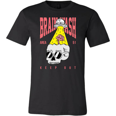 Brain wash area 51 ufo canvas unisex shirt - HISHYPE