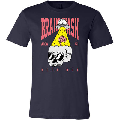 Brain wash area 51 ufo canvas unisex shirt - HISHYPE