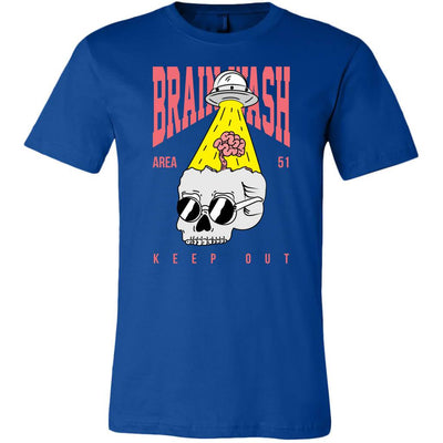 Brain wash area 51 ufo canvas unisex shirt - HISHYPE