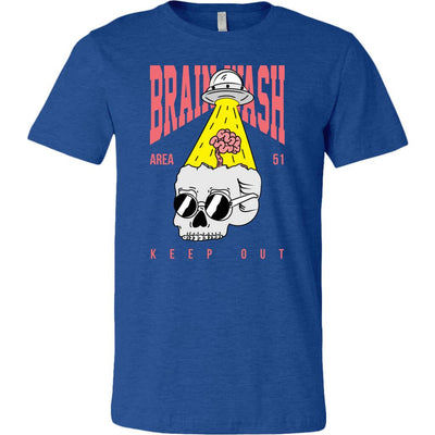 Brain wash area 51 ufo canvas unisex shirt - HISHYPE