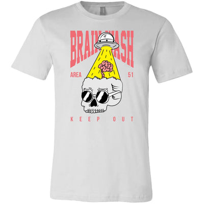 Brain wash area 51 ufo canvas unisex shirt - HISHYPE