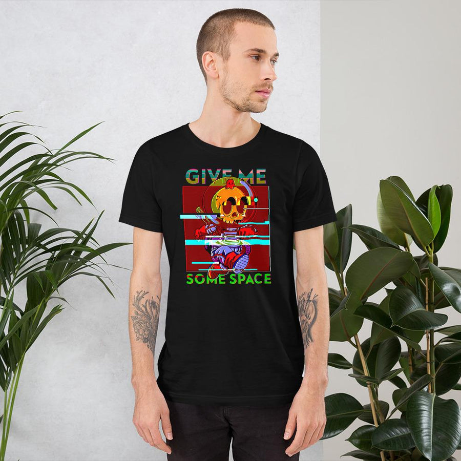 Give me some space glitch astronaut short-sleeve unisex t-shirt - HISHYPE