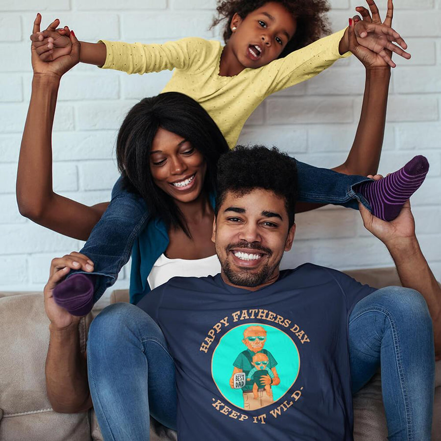 Happy father's day best dad wolfman short-sleeve unisex t-shirt - HISHYPE