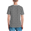 Split alien inside checkered unisex crew neck t-shirt - HISHYPE