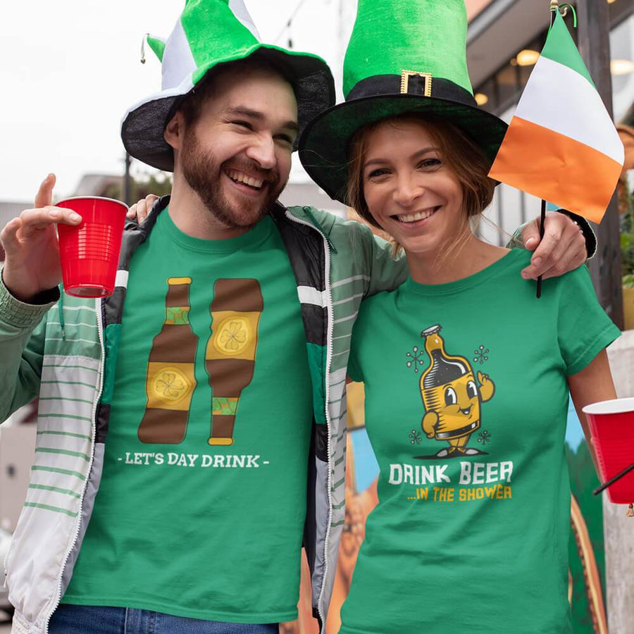 St. Patrick's day let's day drink canvas unisex shirt - HISHYPE