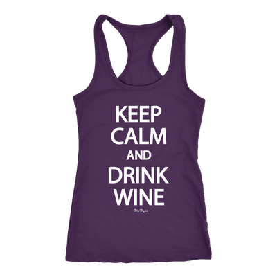 Keep calm and drink wine next level racerback tank