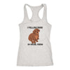 I follow dogs on social media next level racerback tank - HISHYPE