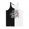 Split good vibes smoking ice cream cone unisex tank top - HISHYPE