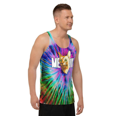 Trippin' meow cat unisex tank top - HISHYPE