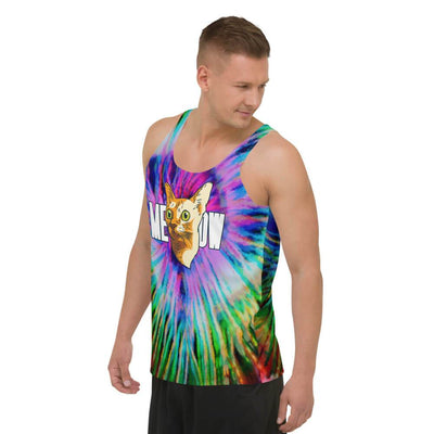 Trippin' meow cat unisex tank top - HISHYPE