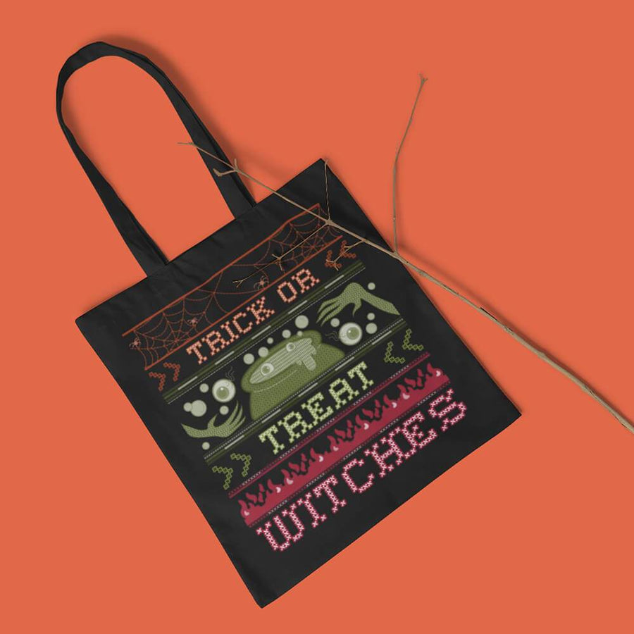 Trick or treat witches Halloween tote bag - HISHYPE