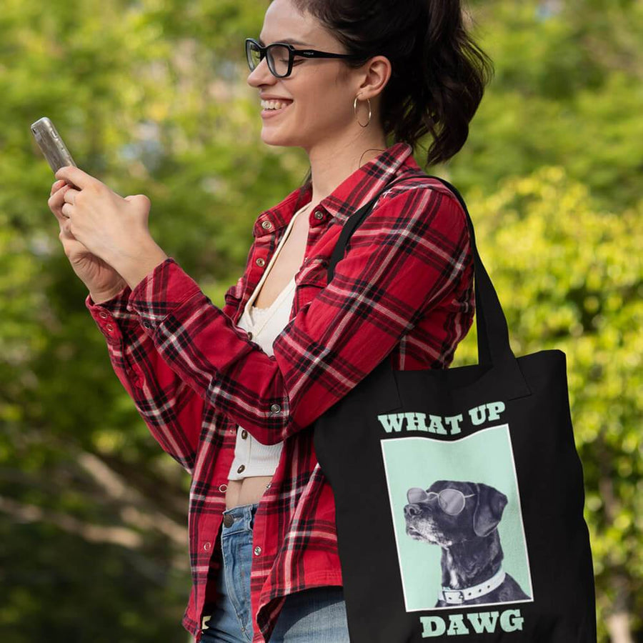 What up dawg hipster tote bag - HISHYPE