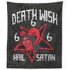 Death wish hail Satan tapestry - HISHYPE