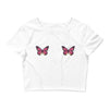 Butterfly nipples women’s crop tee